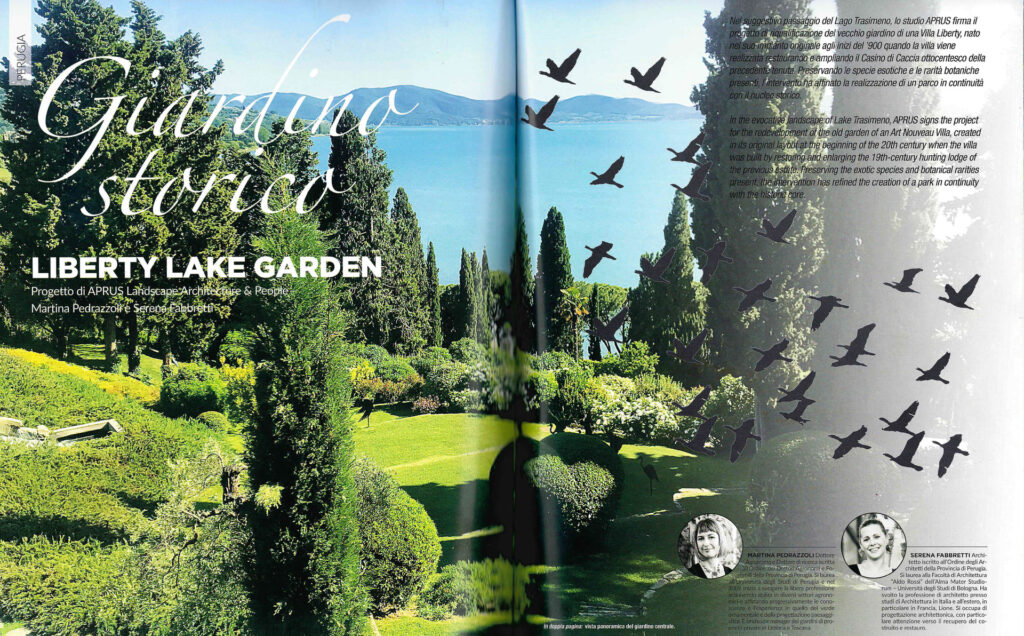 Titolo dell'articolo "Giardino storico liberty lake garden" pubblicato su GIARDINO ITALIANO n.10 