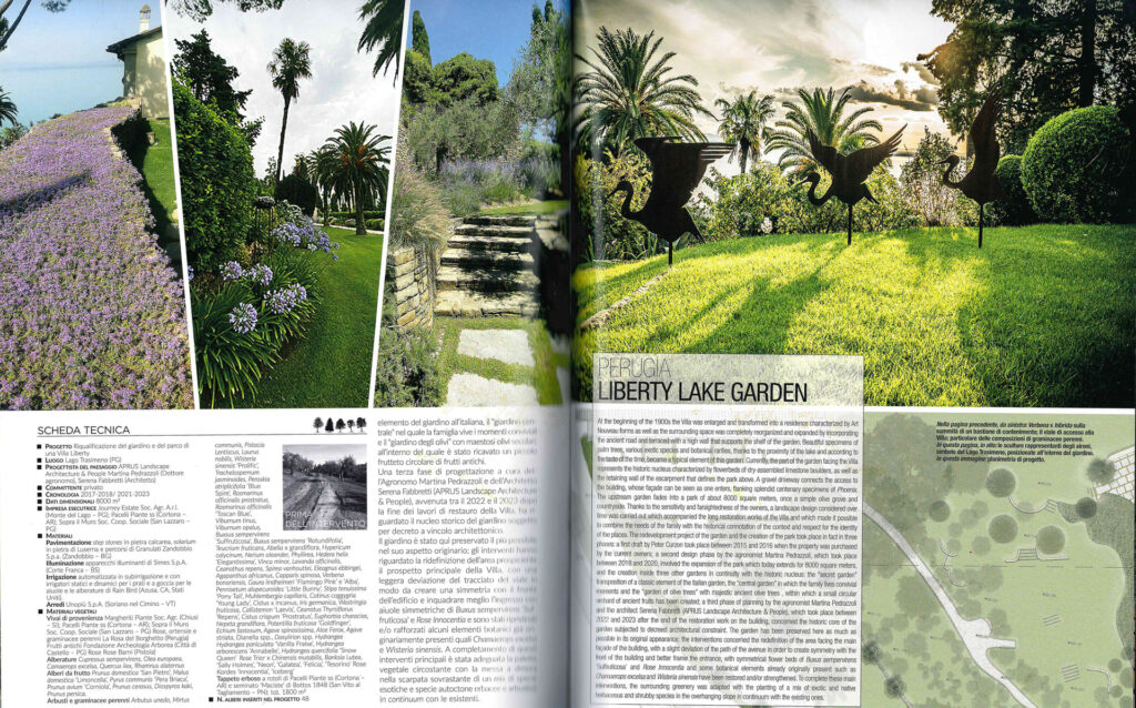 Articolo "Giardino storico liberty lake garden" pubblicato sulla rivista GIARDINO ITALIANO n.10 