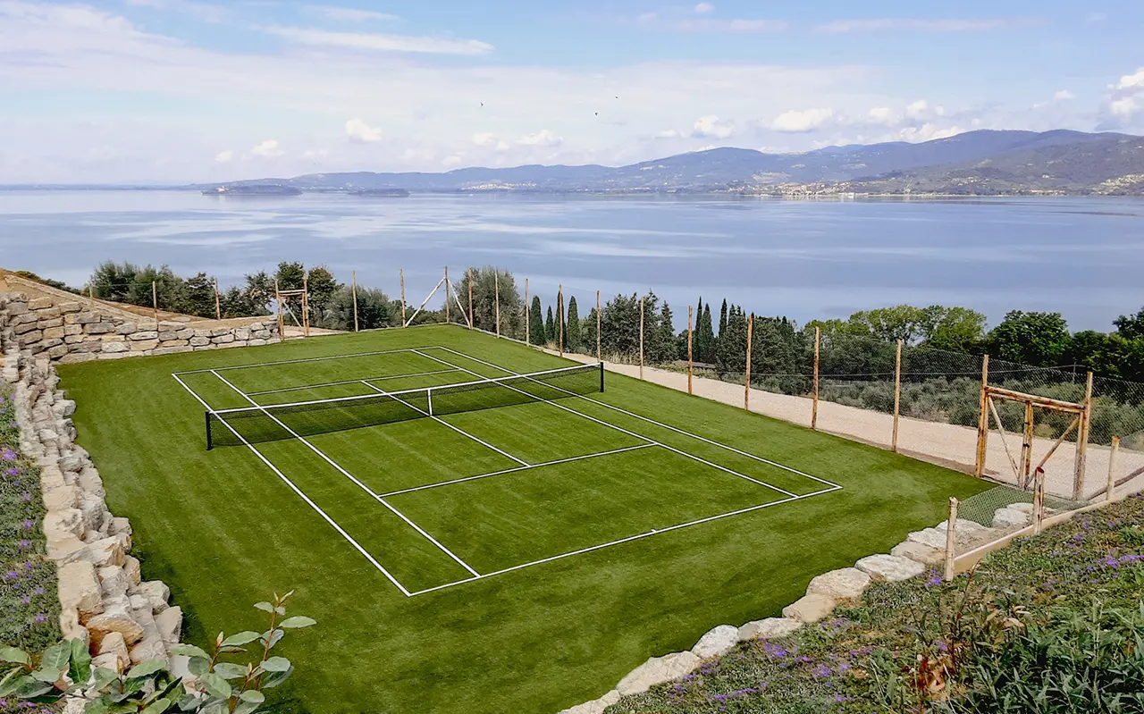 campo da tennis in villa in Umbria