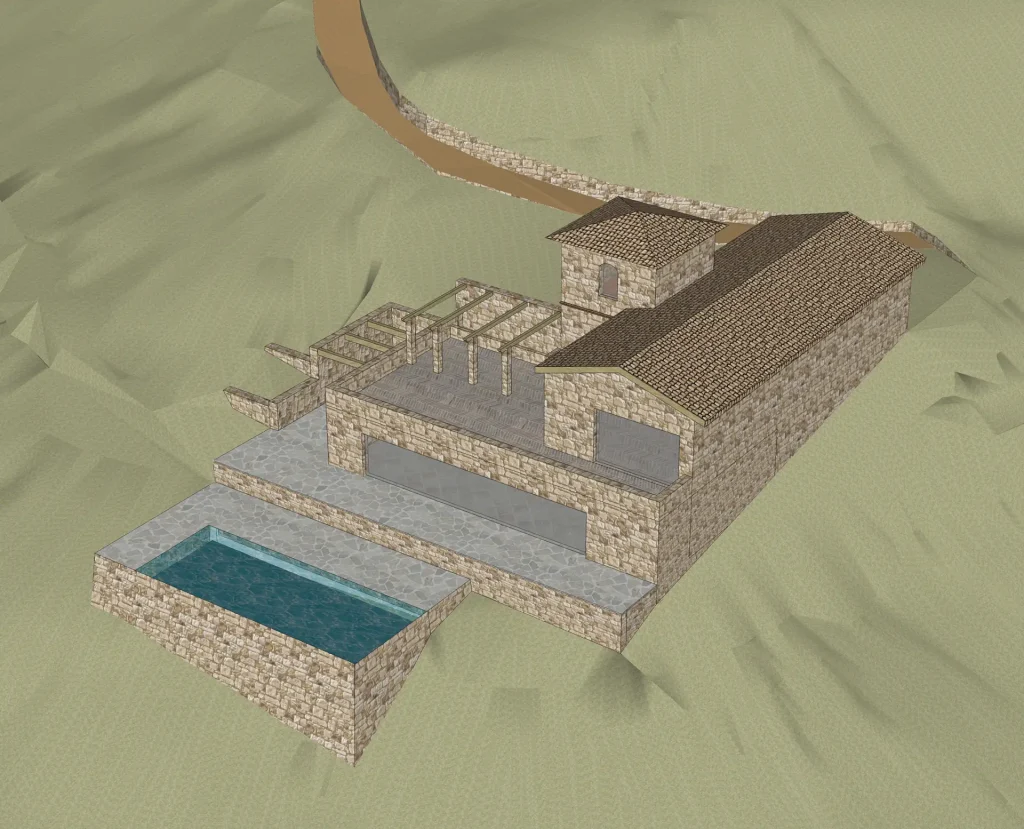 modello tridimensionale di composizione volumetrica