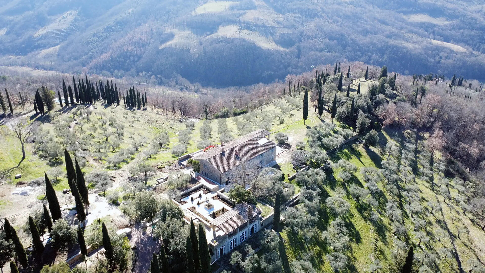 veduta di un paesaggio progettato da aprus